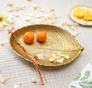 Vaisselle artisanale, best-seller, plateau en laiton antique couleur or, pièce luxueuse, dernière nouveauté, en solde - Product Image 6
