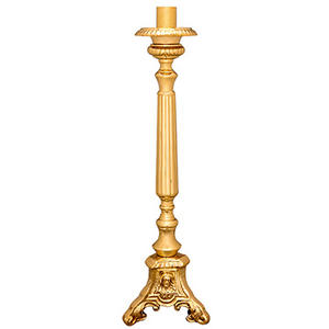 Chandeliers en laiton massif représentant la Sainte Famille |   Support de bougie d'autel d'église traditionnel - DOUBLE VEE EXPORTS - Product Image 1