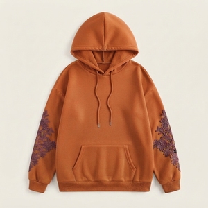 Sweat-shirts à capuche unisexes en coton de qualité supérieure, broderie personnalisée, impression, coupe oversize, tissu polaire écologique anti-plis, vente en gros - Product Image 5