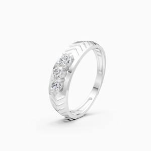 Anillo de diamantes trio de 0.26 quilates con diamantes cultivados en laboratorio en oro amarillo, blanco y rosa de 9 quilates - Product Image 2