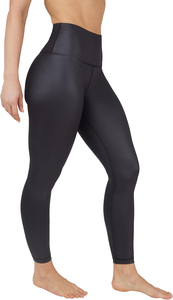 Custom Women Shiny Leggings High Waisted Yoga Pants <b>Wet</b> Look Workout Tights Compression Leggings - Product Image 2