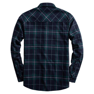 Chemises boutonnées pour hommes, prix raisonnable, tissu tricoté respirant, design avec poche sur le devant, chemises à carreaux pour hommes - Product Image 2