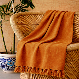 Manta de Algodón Sólido, Suave, Ligera y Transpirable, Cubrecama para Sofá, Hecha a Mano, Decoración para el Hogar, Uso en Verano, Manta de Algodón Natural - Product Image 6