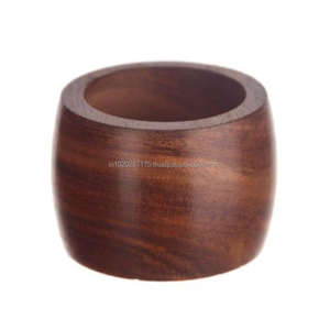 Rond de serviette en bois de qualité supérieure pour la décoration de table à manger à la maison événements de ferme rustiques vacances anniversaires anniversaires - Product Image 3
