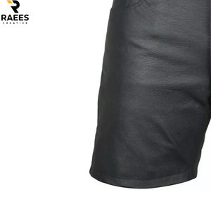 New Genuine <b>Leather</b> Knee Length <b>Shorts</b> for Men Solid Casual Slim Fit High Quality Quick Dry Breathable - Product Image 4
