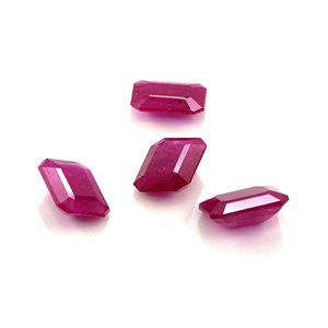 Rubis naturels non traités du Mozambique, octogones calibrés 8x10mm, pierres précieuses de rubis naturelles facettées pour la fabrication de bijoux, prêtes à l'emploi - Product Image 4