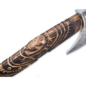 ขวานเหล็กดามัสกัส ด้ามไม้แอช ยี่ห้อ Steel Craft International Tomahawks คุณภาพสูง เกรดอุตสาหกรรม สำหรับตั้งแคมป์และล่าสัตว์ มีจำหน่ายแล้ว - Product Image 4