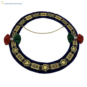 Épingle de sécurité pour collier de regalia maçonnique haut de gamme brodé, fabrication professionnelle, style classique, design élégant - Product Image 2