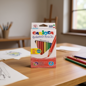 Matite colorate Carioca 12 colori Design triangolare Materiali per disegno artistico - Product Image 3