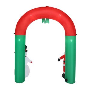 Arco Decorativo Festivo di 2,4 Metri con Babbo Natale e Pupazzo di Neve, 7 Luci, Decorazioni Gonfiabili per Esterni - Product Image 2