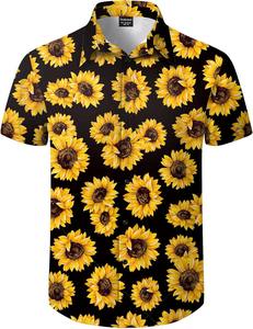 Chemise homme tropicale à manches courtes, imprimé hawaïen, décontractée, boutonnée, motif floral coloré, pour l'été et les vacances - Product Image 4