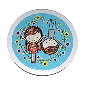 Imán Redondo de Acrílico Azul para Refrigerador, Recuerdo de Boda para Parejas, Regalo Decorativo - Product Image 1