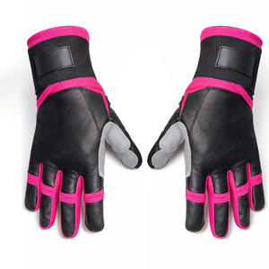 Vente chaude Baseball Saison Sports Frappeur Gants Longue Manchette Noir Gris Rose Couleur Combinaison Meilleur Gant De Baseball En Cuir - Product Image 5