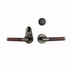 Serrure de porte intelligente pour hôtel, conception en bois grainé, personnalisée par l'usine OEM, déverrouillage par <span class=keywords><strong>carte</strong></span> RFID - Product Image 5
