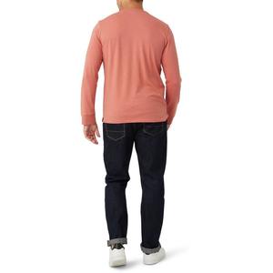 เสื้อยืดผ้าฝ้าย100% สำหรับผู้ชายเสื้อยืดลำลองแบบเรียบเสื้อยืดแขนยาวสีบล็อกสำหรับฤดูใบไม้ผลิขายส่ง - Product Image 6