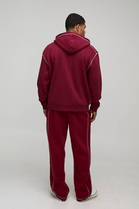 Sudadera con Capucha Gruesa de Corte Regular, con Cordón, Hombros Caídos, Cierre Completo, 100% Algodón, para Hombre, Invierno - Product Image 5