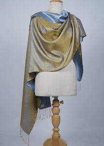 Designer Cashmere Silk <b>Blend</b> Reversible Stole for Women Ultra Soft Breathable Luxury Shawl Wrap with Dual-Sided Pattern - Product Image 5
