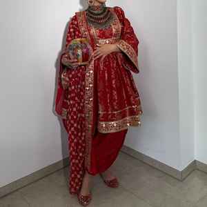 ชุดแต่งงานแบบดั้งเดิมของชนเผ่าบันจารา คุณภาพสูง แฟชั่นลำลอง เรียบง่าย ปักลายแบบอัฟกานิสถาน - Product Image 2