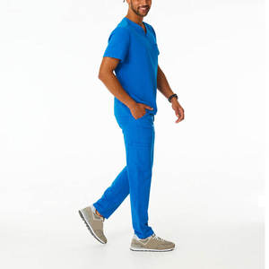 Achetez une tenue médicale pour hommes, nouvelle conception, confortable, respirante, sur mesure, tissu léger - Product Image 1