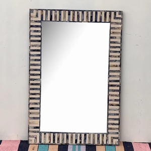 Handmade Modern 6mm Wood Frame Bone Inlay <b>Wall</b> <b>Mirror</b> <b>Mirrors</b> - Product Image 5