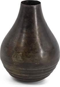 Vase en métal finition laiton antique fait main - Centre de table surdimensionné de style nordique - Pot de fleurs texturé doré de qualité supérieure - Product Image 6