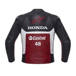 Men’s Zonda Cowhide Leather <b>Racing</b> <b>Jacket</b>/Chaqueta MotoCP Style CE Level 2 Armor Motorcycle Track Riding Protective Gear CE - Product Image 2