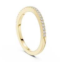 Bague demi-éternité de luxe en diamant de laboratoire, argent et or, couleur D, pureté VVS2, micro-pavé, empilable, prix de gros
