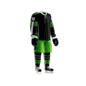 Uniforme de hockey sobre hielo, conjunto de jersey transpirable, tela deportiva resistente, uniforme de equipo, ropa deportiva de alto rendimiento para jugadores de hockey sobre hielo - Product Image 3