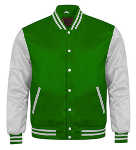 Chaqueta de baloncesto estilo Letterman de satén premium, diseño personalizado, tallas para adultos y niños, con bordado de chenilla personalizado. - Product Image 1