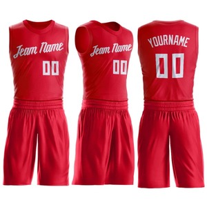 Camiseta de Baloncesto Personalizada para Adultos Unisex con Diseño de Chimpancés Rojos y Blancos, Nombre y Número del Equipo Bordados, Transpirable - Product Image 1