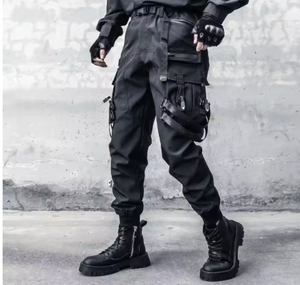 Pantalon cargo pour hommes, Techwear, tactique, multi-poches, Streetwear, Hip Hop, pantalon de mode sombre, printemps automne - Product Image 4