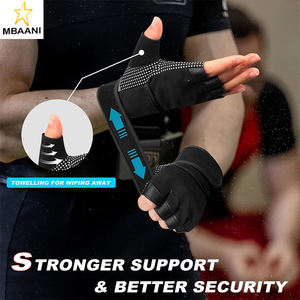 Guantes con soporte para muñeca, guantes para levantamiento de pesas con protección completa de la palma y agarre extra, para dominadas - Product Image 3