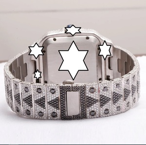 นาฬิกา NYC DIAMOND EMPIRE หรูหรา สง่างาม สไตล์วินเทจ ระบบออโตเมติก ตัวเรือนสแตนเลส หน้าปัด 41 มม. กระจกสีดำ ประดับด้วยโมอิสซาไนต์ - Product Image 3