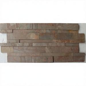 Panel de Revestimiento de Pared TSF de Cobre Dorado Personalizable, Estilo Tradicional, Resistente a la Decoloración, para Interiores y Exteriores, con Acabado Natural Flameado - Product Image 1