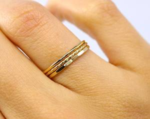 High Quality 3 Gold <b>Rings</b> Set Stacking 14k Gold Filled MIDI For Women Dainty Gold Jewelry <b>Thin</b> Modern Fine <b>Ring</b> - Product Image 2