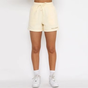 Shorts de Felpa Francesa de Algodón Premium para Mujer, Impresión Personalizada, Logotipo Bordado, Fabricante Mayorista OEM ODM - Product Image 3