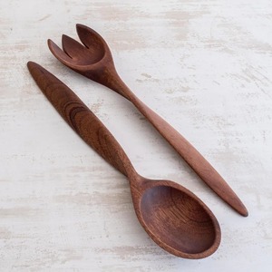 Modern Organic Wooden Servers – Premium Spoon & Fork for Refined Hosting Spaces - Product Image 5