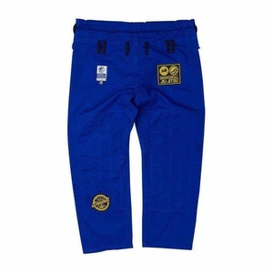 Pantalon de Kimono BJJ Skoyoroll Bleu 100% Coton Coupe Classique Unisexe Adulte Vêtement d'Arts Martiaux Design Patchwork Durable Respirant - Product Image 1