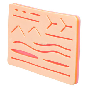 Medical Silicone Suture Training <b>Pad</b> 14 Realistic Pre-Cut Wounds Reusable Surgical Practice Model for <b>Nursing</b> Students - Product Image 6