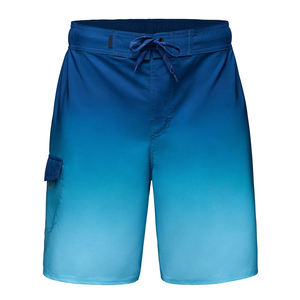 Short de bain pour adulte, antibactérien, bleu, flexible, décontracté, pour hommes, taille élastique, séchage rapide, respirant - Product Image 1