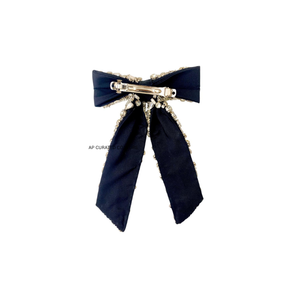 Accesorio para el cabello con lazo de cristal de último diseño, adornado con piedras y diamantes de imitación, con clip de cocodrilo para un look brillante. - Product Image 2