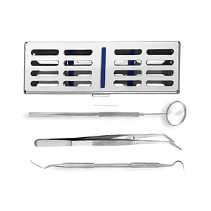 Juego de Instrumentos Dentales de Acero Inoxidable de 3 Piezas con Bandeja de Esterilización, Certificación CE ISO, Proveedor Mayorista - Product Image 4