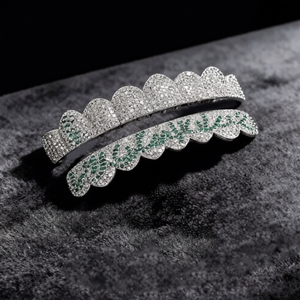 Grillz personnalisés en moissanite sertie de pierres, en argent sterling 925, pour hommes et femmes, collection de bijoux de luxe - Product Image 4