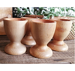 Classics Design Customised Logo 3 pieces Wood Egg Cup Round Shape For <b>Kitchenware</b> Egg Storage Stand - Product Image 4