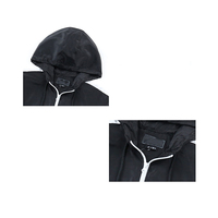 Veste coupe-vent à capuche pour homme, couleur contrastée violet-noir, fermeture éclair, décontractée, légère, en polyester, pour le printemps