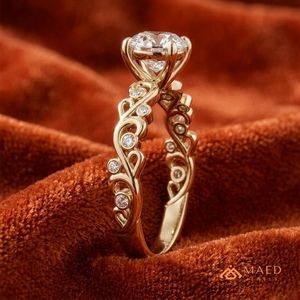 Elegante Anillo de Moissanita con Corte Princesa y Microincrustaciones para Mujer, Chapado en Oro, Regalo de Joyería para Compromiso, Boda o Aniversario, Estilo Americano - Product Image 4