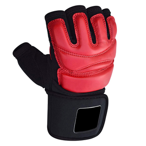 ถุงมือ MMA หนังสังเคราะห์ทนทาน ถุงมือฝึกซ้อมแบบเปิดฝ่ามือ รองรับข้อมืออย่างสบาย สำหรับการออกกำลังกายและการฝึกซ้อม - Product Image 2