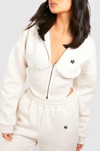 ชุดวิ่งมีฮู้ด2ชิ้นผ้า100% โพลีเอสเตอร์แบบแห้งเร็วชุดวิ่งโลโก้ได้ตามต้องการ - Product Image 3