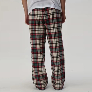 High Quality USA Flannel <b>Trouser</b> Plaid Jogger Pants Warm Fabric Relax Fit Casual Wear Wholesale Supply - Product Image 2