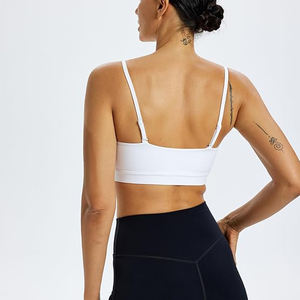 สปอร์ตบราสำหรับผู้หญิง ระบายอากาศได้ดี รองรับแรงกระแทกสูง แผ่นรองถอดได้ สายไขว้หลัง ไร้ตะเข็บ ผลิตจากไนลอนและสแปนเด็กซ์ เหมาะสำหรับโยคะ ฟิตเนส วิ่ง - Product Image 3